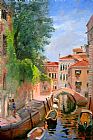Venice Canvas Paintings - Venice Ponte Moro